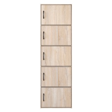 《HOPMA》工業風五門收納櫃 台灣製造 書櫃 五層櫃 儲藏櫃 置物櫃 玄關櫃 門櫃 書架-淺橡(漂流)木