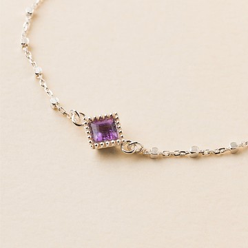 琉玥 | 紫水晶 S925純銀 | 天然石輕珠寶手鍊