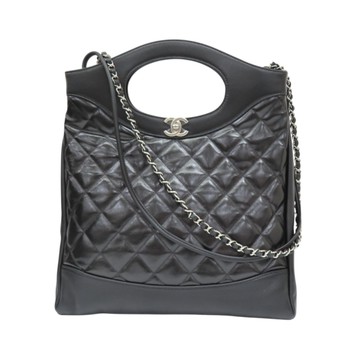 CHANEL 香奈兒 黑色 菱格紋 羊皮 31 Bag 手提包 【二手名牌BRAND OFF】