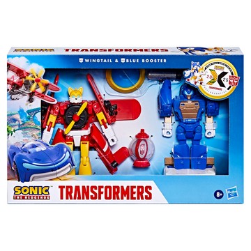 Hasbro 孩之寶 TRANSFORMERS 變形金剛 聯名系列音速小子Wingtail + Blue Booster 5吋  混和顏色  1盒