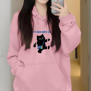 衣時尚 大尺碼上衣 長袖T卹 印花上衣 學院風 中大尺碼 M-3XL新款美式寬鬆連帽衛衣上衣薄款外套-7014.