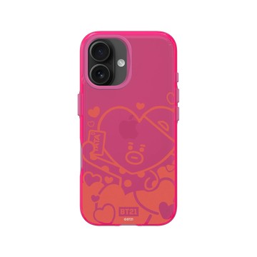 iPhone 16 Clear 粉漾桃 - BT21 - Monochrome TATA
