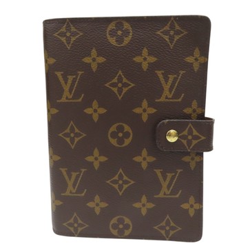 【二手名牌BRAND OFF】LOUIS VUITTON 路易威登 棕色 原花 PVC塗層帆布 筆記本套