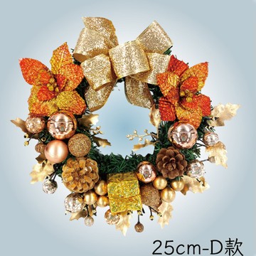 25CM聖誕花圈 32803-D
