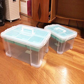 KEYWAY 聯府 布蕾蒂豪華組手提雙層整理箱(9L+15L)6入組