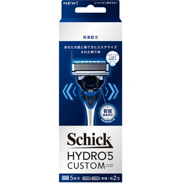 【Schick舒適牌】水次元5辨型 刮鬍刀(保濕配方) 刀把1入+刀片2入