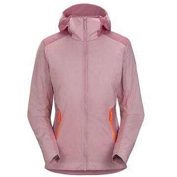 Arcteryx 女 Atom 輕量抗水耐磨纖維連帽保暖外套(僅230g).防風夾克_X000007037-30788 幸福粉/火花橘