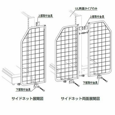 サイドネット(D40×H180） 中日販売 システム什器 ゴンドラ | LINE