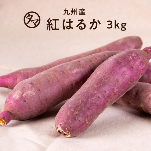 本場本物の紅はるか 3kg 九州産の独特な食感と抜群の甘さ！ 全国送料無料でお届け [本場ブランド 紅はるか3kg詰め] 芋 さつまいも 着日指定不可