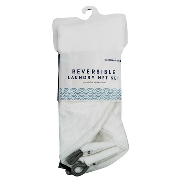 SHIMOYAMA 立體式圓形雙拉鍊細網洗衣袋3件套組  1組  白色