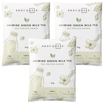 Body Goals 豌豆蛋白飲 茉莉奶綠 純素 健身 31g 3包 隨時補充蛋白質
