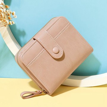 Bag House👜 【1288人好評】簡約錢包女短款小巧多卡位卡包零錢包2024新款純色兩折疊學生錢夾