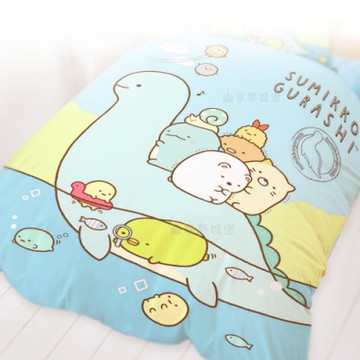 享夢城堡 雙人四季涼被5x6-角落小夥伴 恐龍世紀-藍