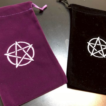 【藥魂】塔羅牌袋 束口袋 塔羅牌收納 絨布袋 五芒星 五角星 可放置標準版塔羅牌 儀式用品 小物