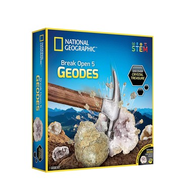 National Geographic 發現水晶寶藏(敲開原石發現水晶)-5入原石