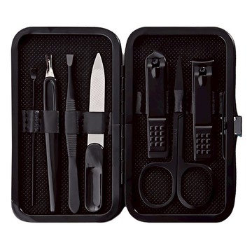 SC優選 指甲刀套裝 修甲美甲工具7件組  1組  黑色