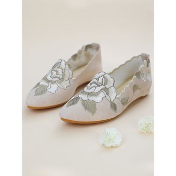 坡跟老北京布鞋女春內增高旗袍單鞋低跟茶服禪意搭配民族風繡花鞋