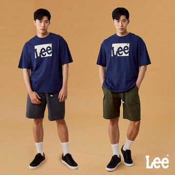 Lee 斜口袋休閒短褲 男 橄綠 深藍 LB521001