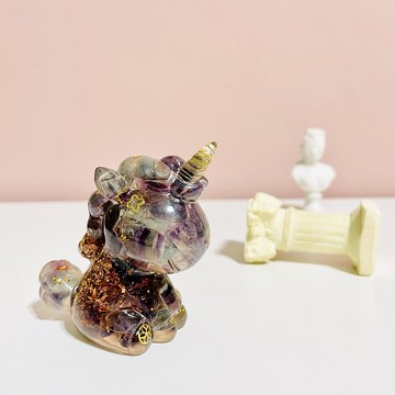 獨角獸奧剛擺件/orgonite/療癒