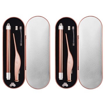 安全兒童發光掏耳棒 Set 2個 玫瑰金 不銹鋼  2盒