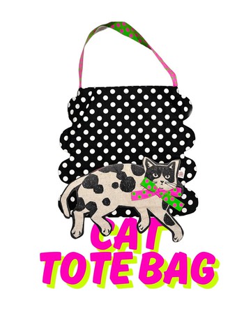 貓咪圓點手提包