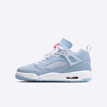 NIKE JORDAN SPIZIKE LOW GS 女鞋 大童 休閒鞋 運動鞋 喬丹 氣墊 牛仔 藍-HJ7824400