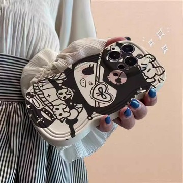 免運·眼罩庫洛米適用三星s24ultra手機殼矽膠s23fe波浪邊s22個性s21fe暗黑a53a54創意a25a55