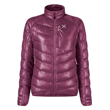 【義大利MONTURA】女 Helios 防潑輕暖羽絨外套-酒紅/淡玫粉