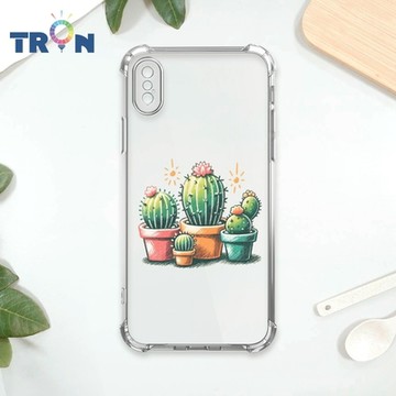 TRON IPhone X/XS 小花太陽仙人掌 四角防摔 軟殼 手機殼