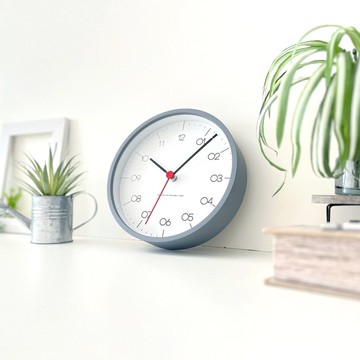 KATOMOKU plywood clock 24 灰色(km-151GRS) 掛鐘  日本製造