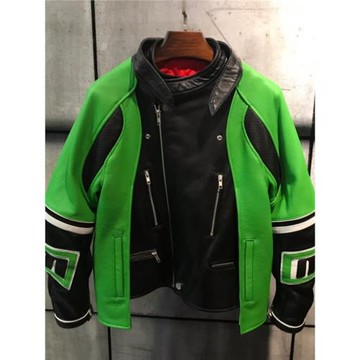 2025春秋新款明星趙露思同款衣服綠色皮衣機車服夾克棒球服外套女