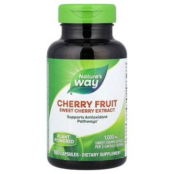 Nature's Way, 櫻桃果，甜櫻桃提取物，180 粒膠囊（每粒膠囊 500 毫克）