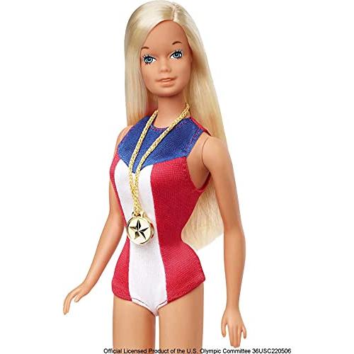 Barbie 1975 Gold Medal Doll Reproduction Wearing Olympics-Themed