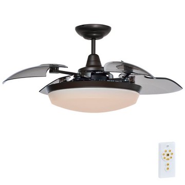 貝斯特 46吋隱形吊扇燈附燈附遙控器黑色110V