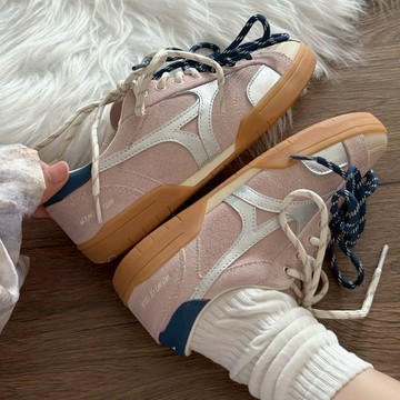 MIZUNO CT CLUB 粉紫 雙鞋帶 復古拼色 雙鞋帶 板鞋 薄底鞋 美津濃 女鞋 D1GH261009