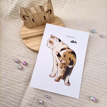 ME183-75_我紙在乎你百喵萌明信片_postcard