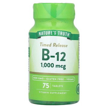 Nature's Truth, 緩釋維生素 B-12，1,000 微克，75 片