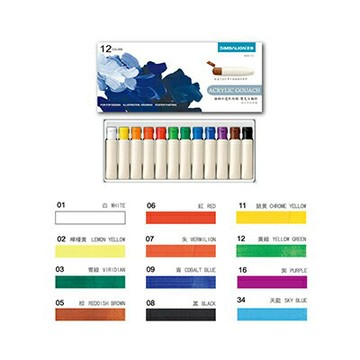 【文具通】雄獅不透明壓克力水彩NAG-12 12色 U2010088【APP滿額下單10%點數(單一帳號最高1500點)】8/31止