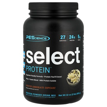 PEScience, Select Protein™，蛋白質粉混合飲品，糖霜巧克力紙杯蛋糕味，2 磅（905 克）