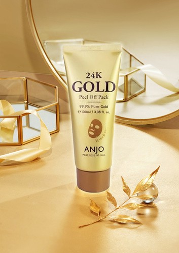 ANJO 24K 黃金煥膚埋絲面膜