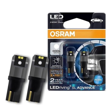 OSRAM 汽車LED燈 T10 側發光/白光/6000K 12V 1.5W 公司貨(2入)