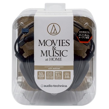 audio-technica 鐵三角 AIR DYMANIC 開放式式耳機 原廠保固  ATH-AVA500  黑色