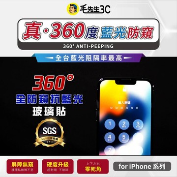 【蝦皮唯一有抗藍光檢驗報告】防窺360度 強化材質 保護貼 iPhone17 16 15 14 13 Pro max