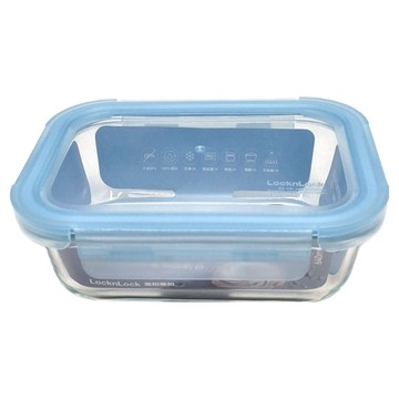 LocknLock 樂扣樂扣 藍莓慕斯耐熱玻璃保鮮盒 長方形  640ml  1個