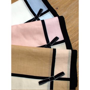 【酷帕】品牌新款提花印花純棉女士手帕 蝴蝶結小方巾圍巾女帕