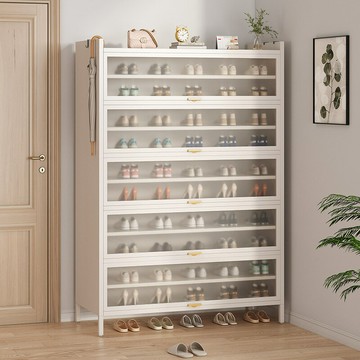 ??快速出貨?? 公司貨 鋼制鞋柜家用現代門口玄關柜一體大容量多層收納置物柜防塵鐵鞋架