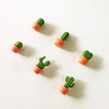 QUALY｜仙人掌磁鐵(兩色 一組六入)