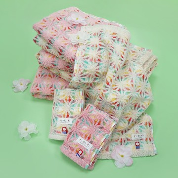 日本丸真│今治繽紛麻葉 洗臉巾 毛巾 浴巾