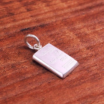 巧克力小銀磚墬 999純銀墬子(不含鍊)