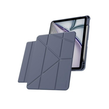 JTLEGEND iPad Air 11吋 (M4) Youth Transformer相機快取可拆面蓋防摔皮套（含Apple Pencil槽）灰藍